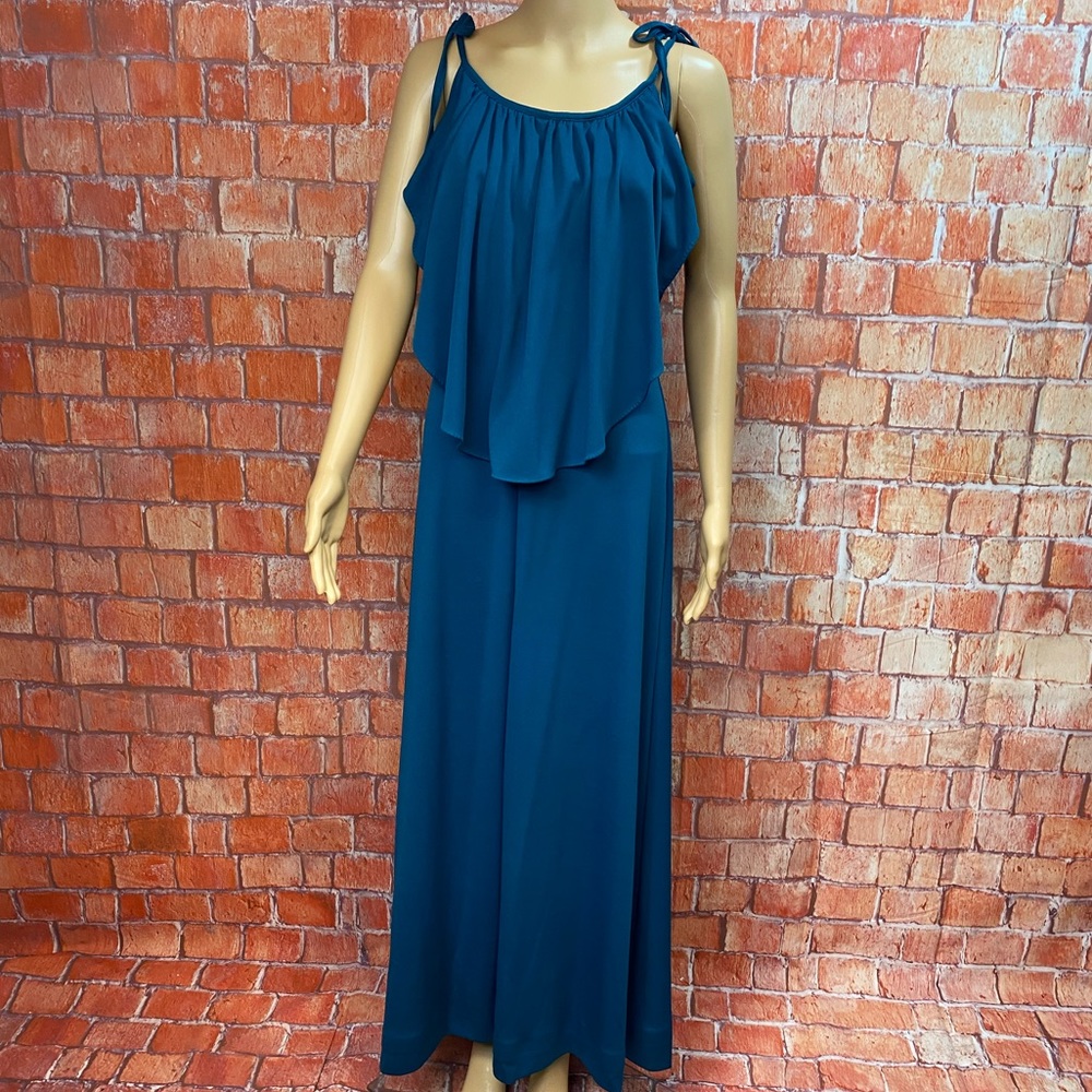 Vintage‎ 70’s Gown with Ruffle Overlay